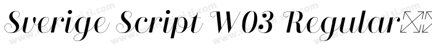 Sverige Script W03 Regular字体字体转换
